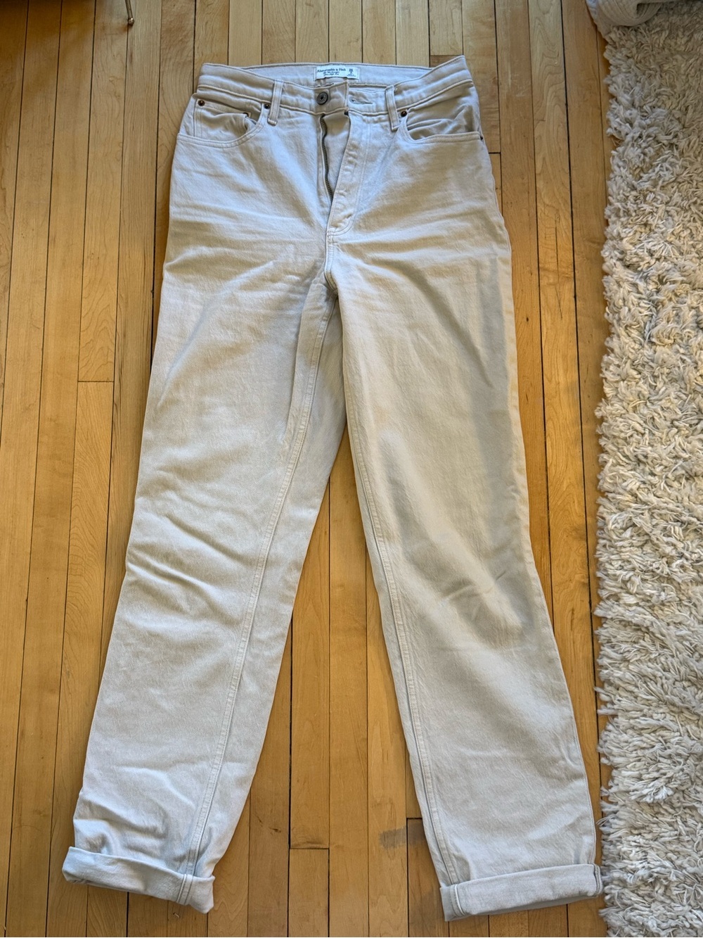 Abercrombie 90s straight ultra high rise chino